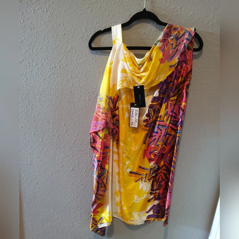 BCBGMAXAZRIA Gorgeous Vibrant Silk Runway Sample Dress - Picture 8 of 8